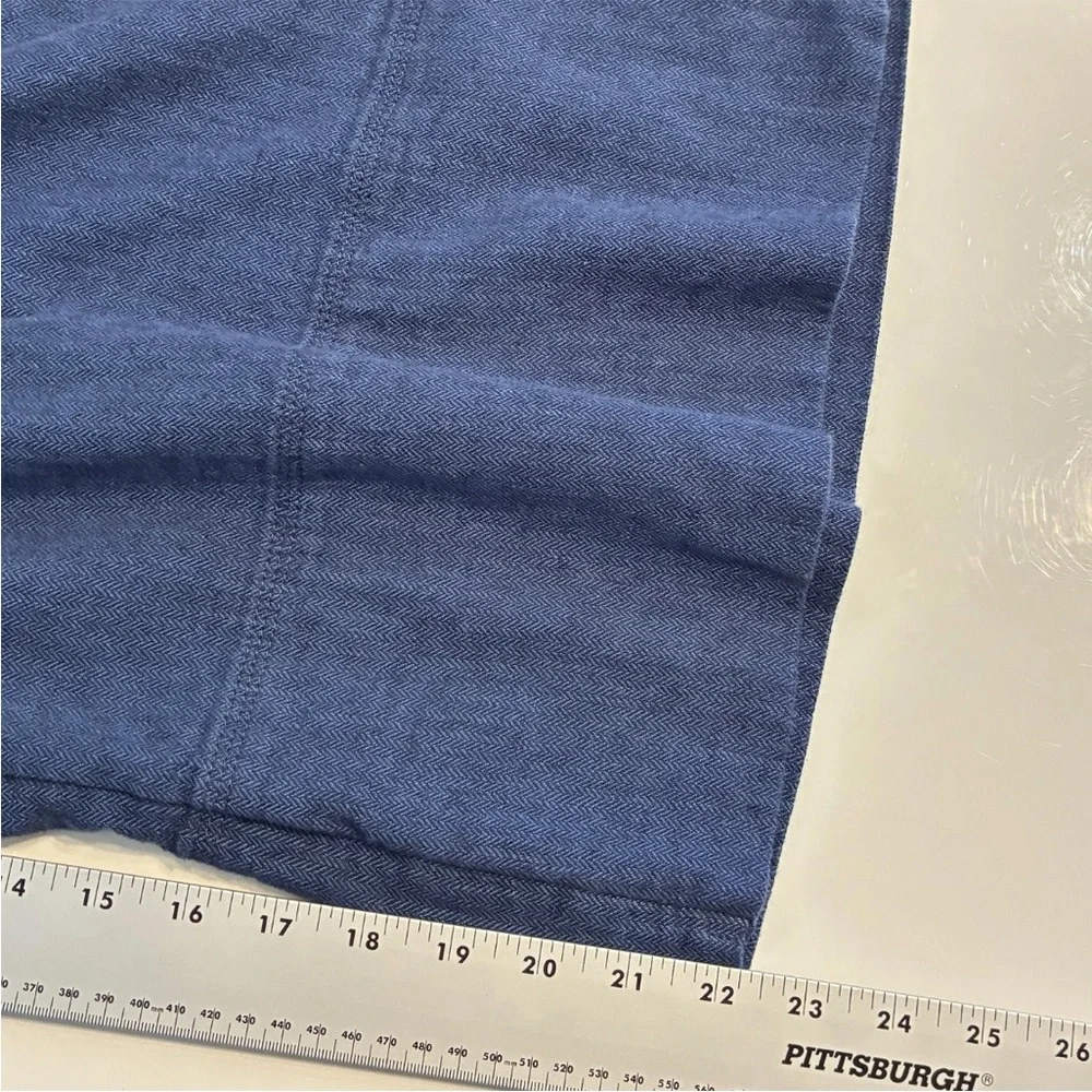 Nwot Banana Republic Linen Pants M Blue Wide Leg
